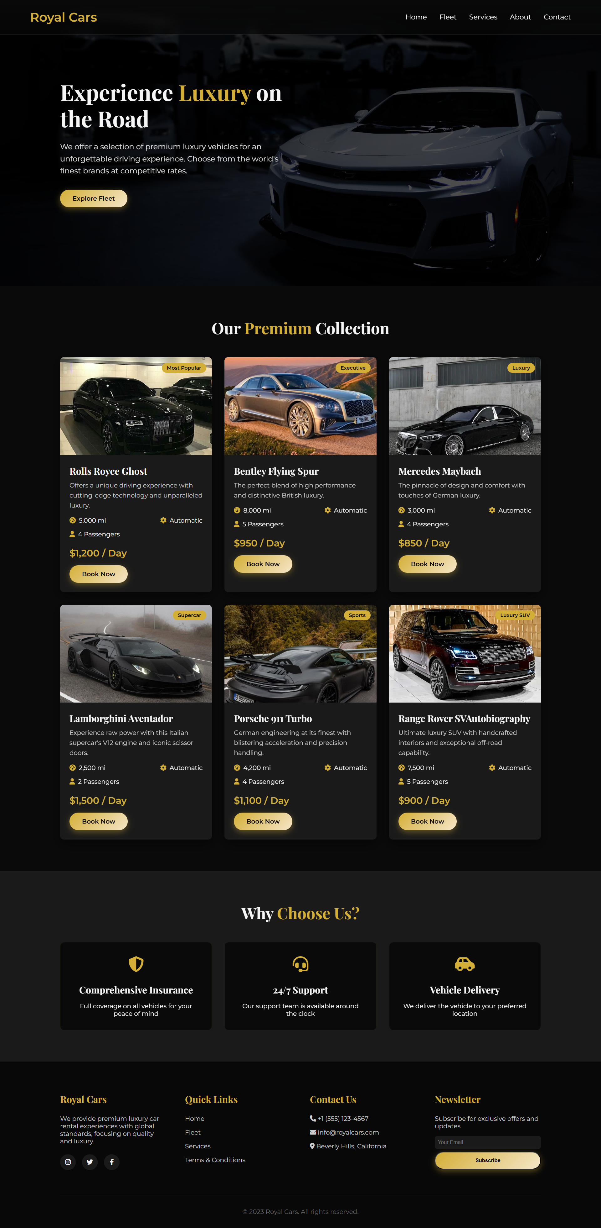 Luxury Car Rental System